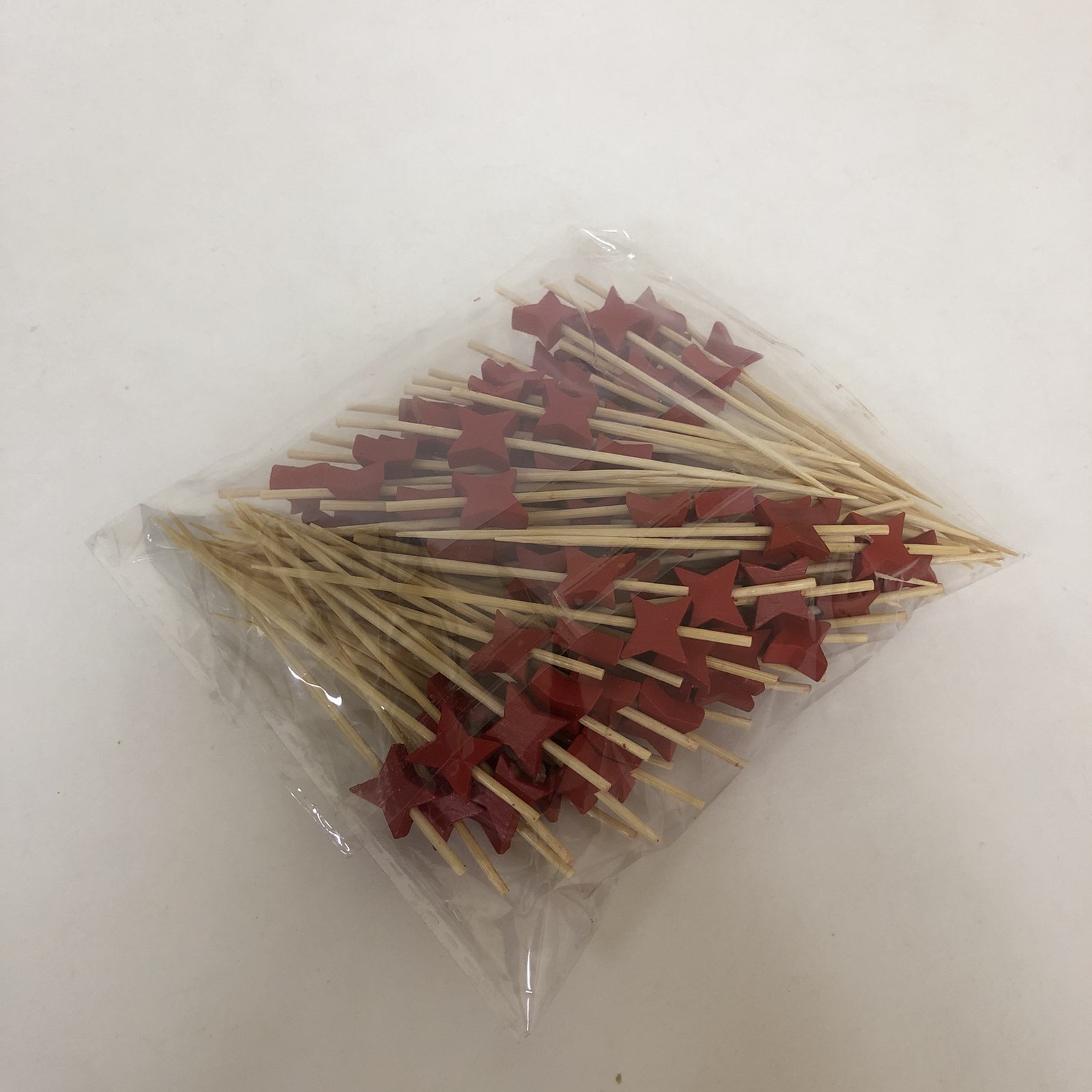 Пика деревянная Фортуна красная 9 см, 100шт/упак