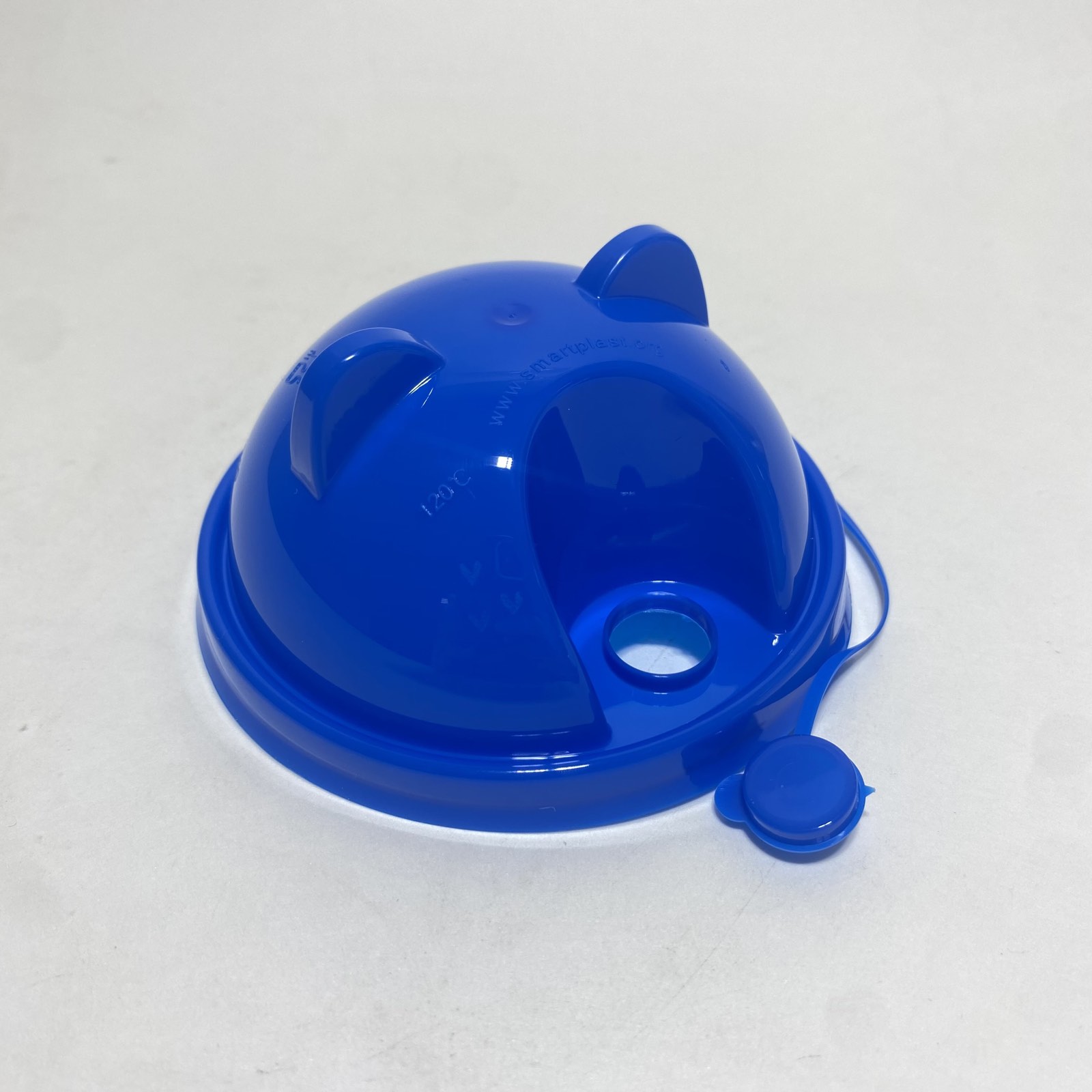 Крышка  для стакана купольная 90 мм CAT, синяя, 45 штук/упак.