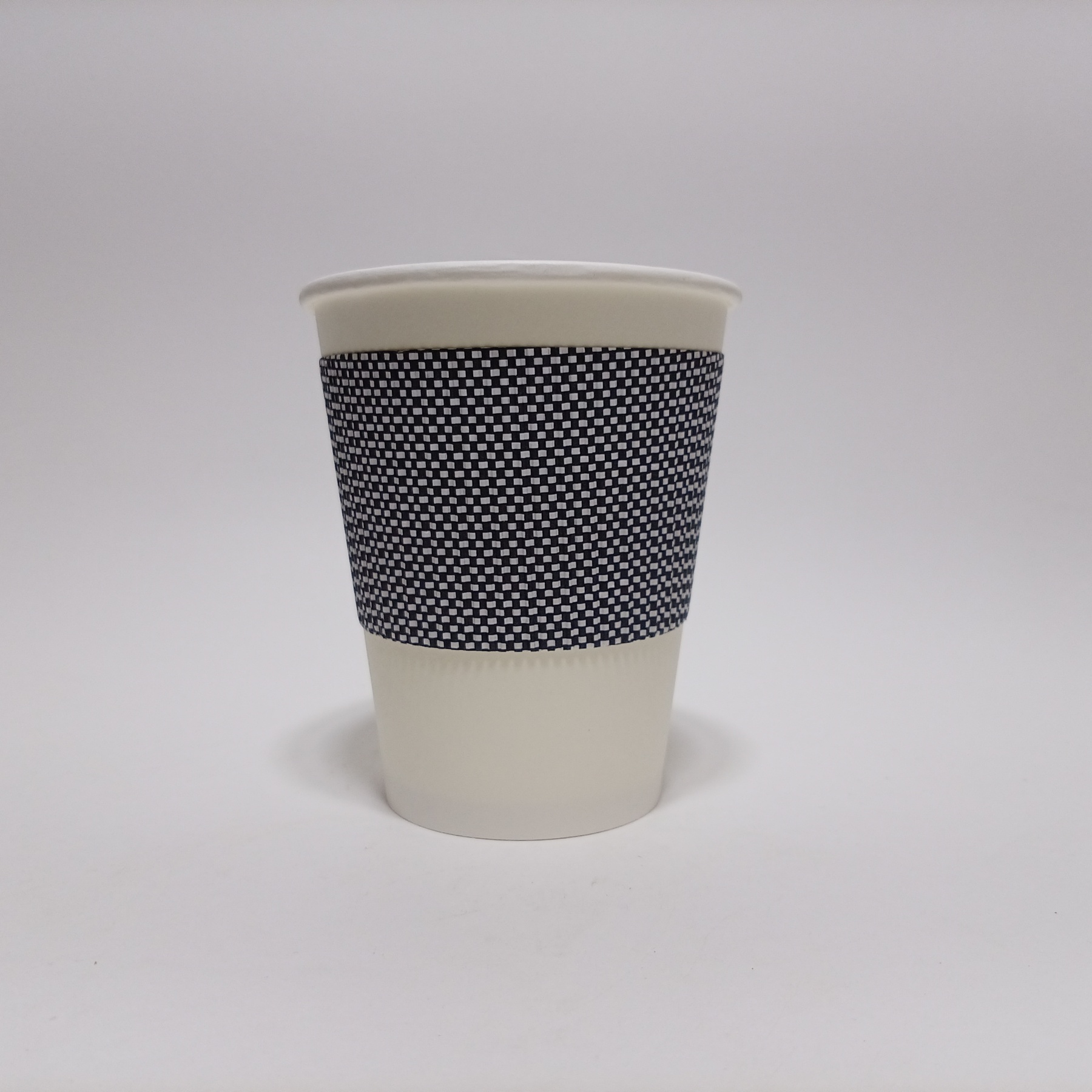 Капхолдер универсальный сборный на стаканы 200-500 мл 3D CH-black, Черно-белый,  250 штук/упак.