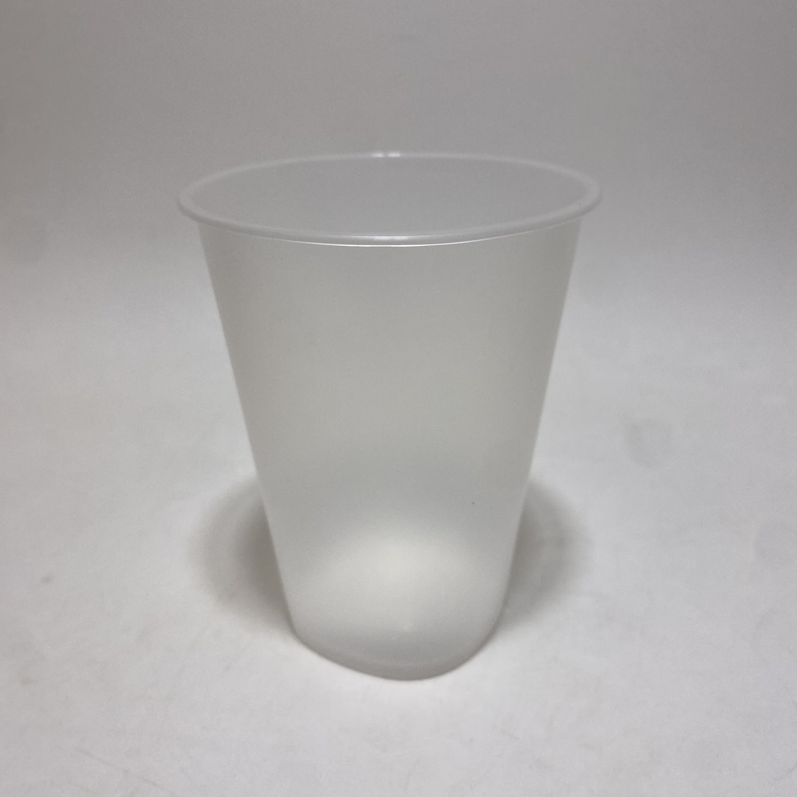 Стакан матовый Buble Cup с квадратным дном  прозрачный 400 мл (горловина 90 мм)  , ПП,  25 штук/упак. - копия