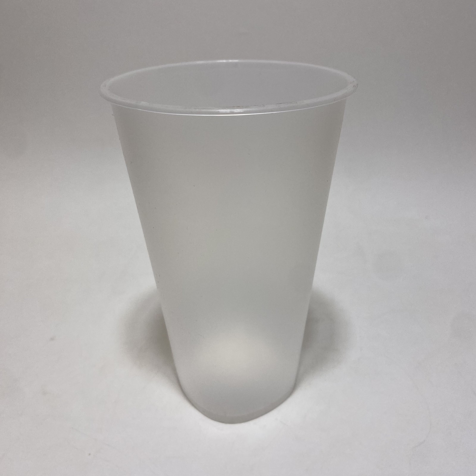 Стакан матовый Buble Cup с квадратным дном  прозрачный 520 мл (горловина 90 мм)  , ПП,  25 штук/упак.