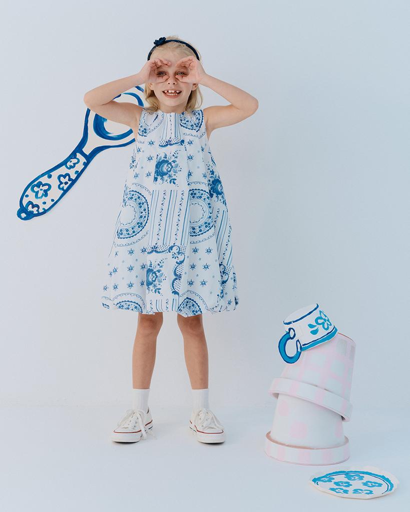 Платье DALIA GZHEL PATCHWORK