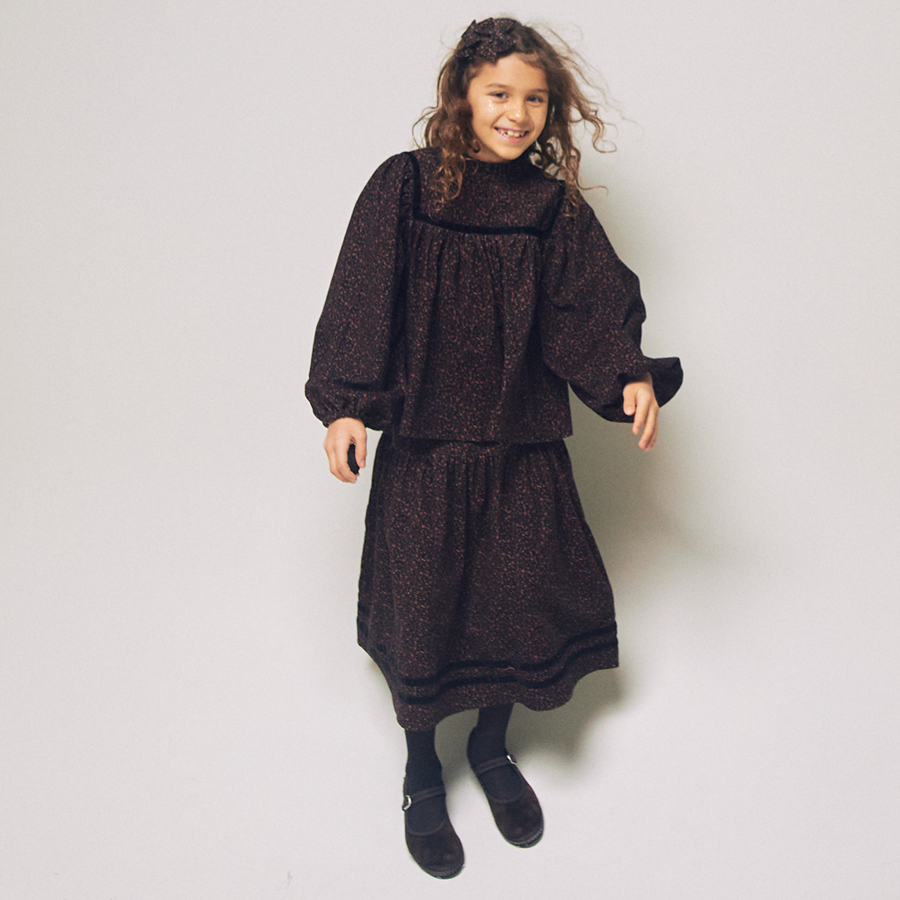 Блуза SUE BLACK FLOWER