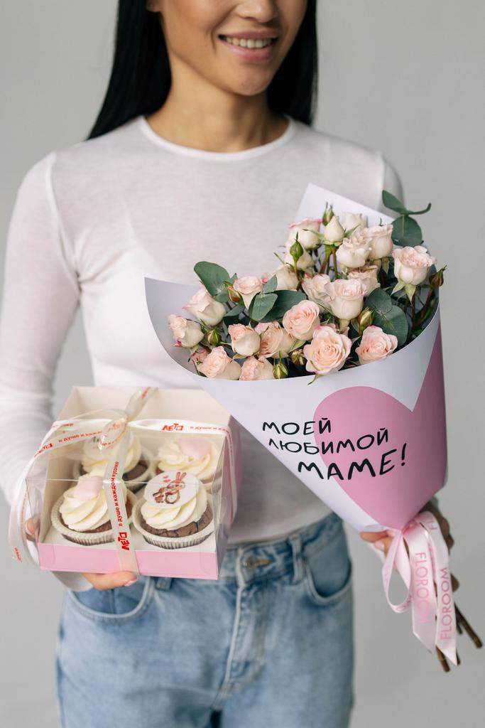 ЦВЕТЫ+КАПКЕЙКИ (КУСТОВАЯ РОЗА)