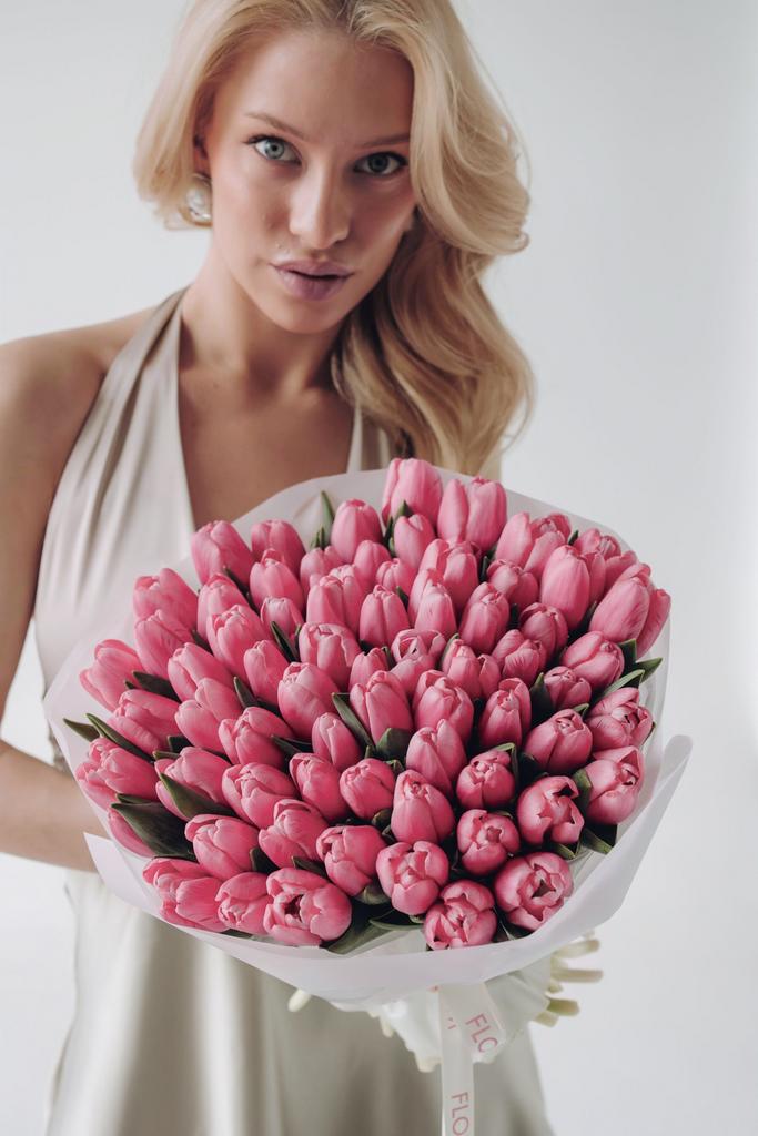 БУКЕТ ИЗ ТЮЛЬПАНА (розовый)