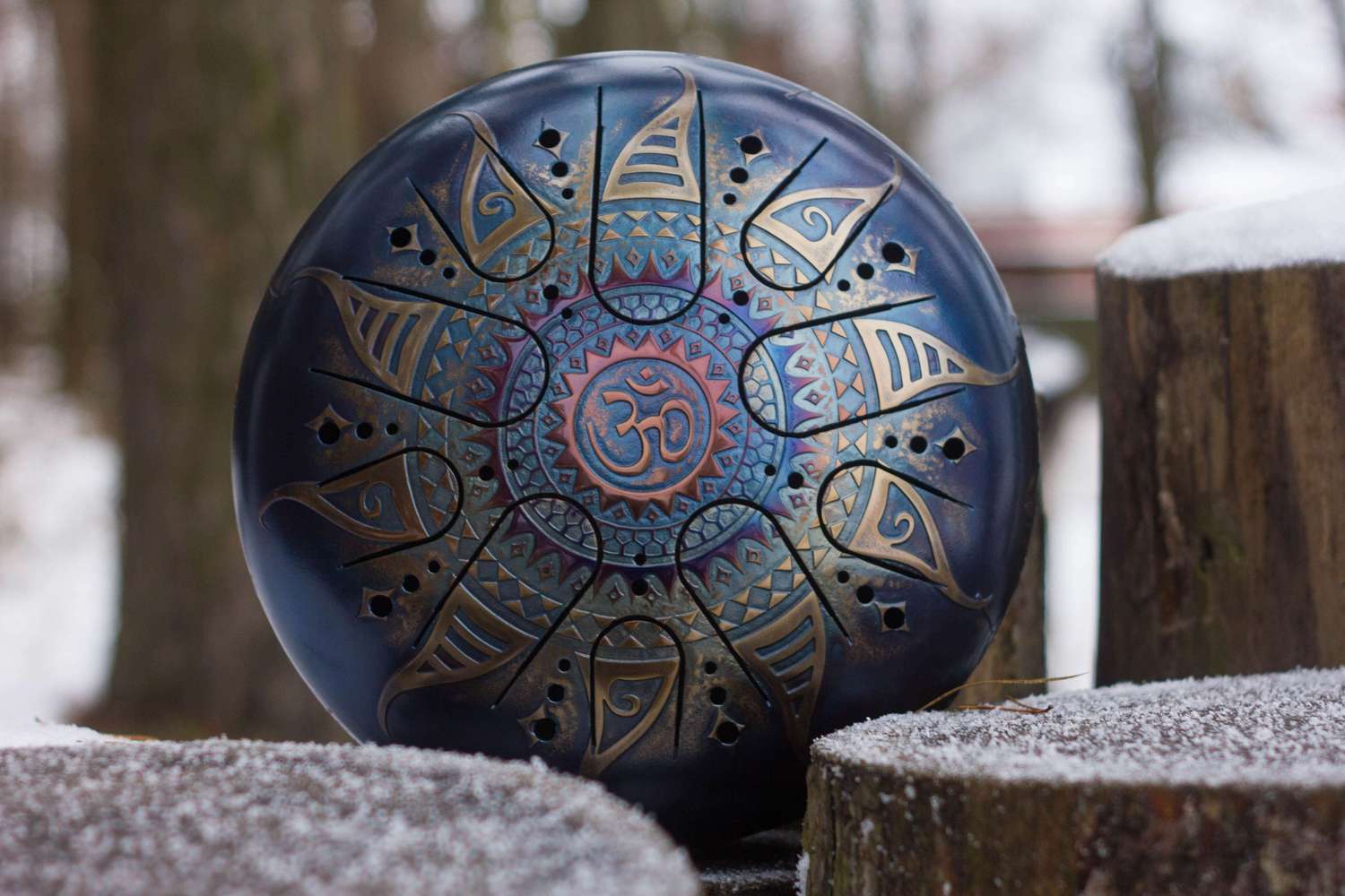 Om in the Sun tank drum (steel tongue drum) | KosmoSky