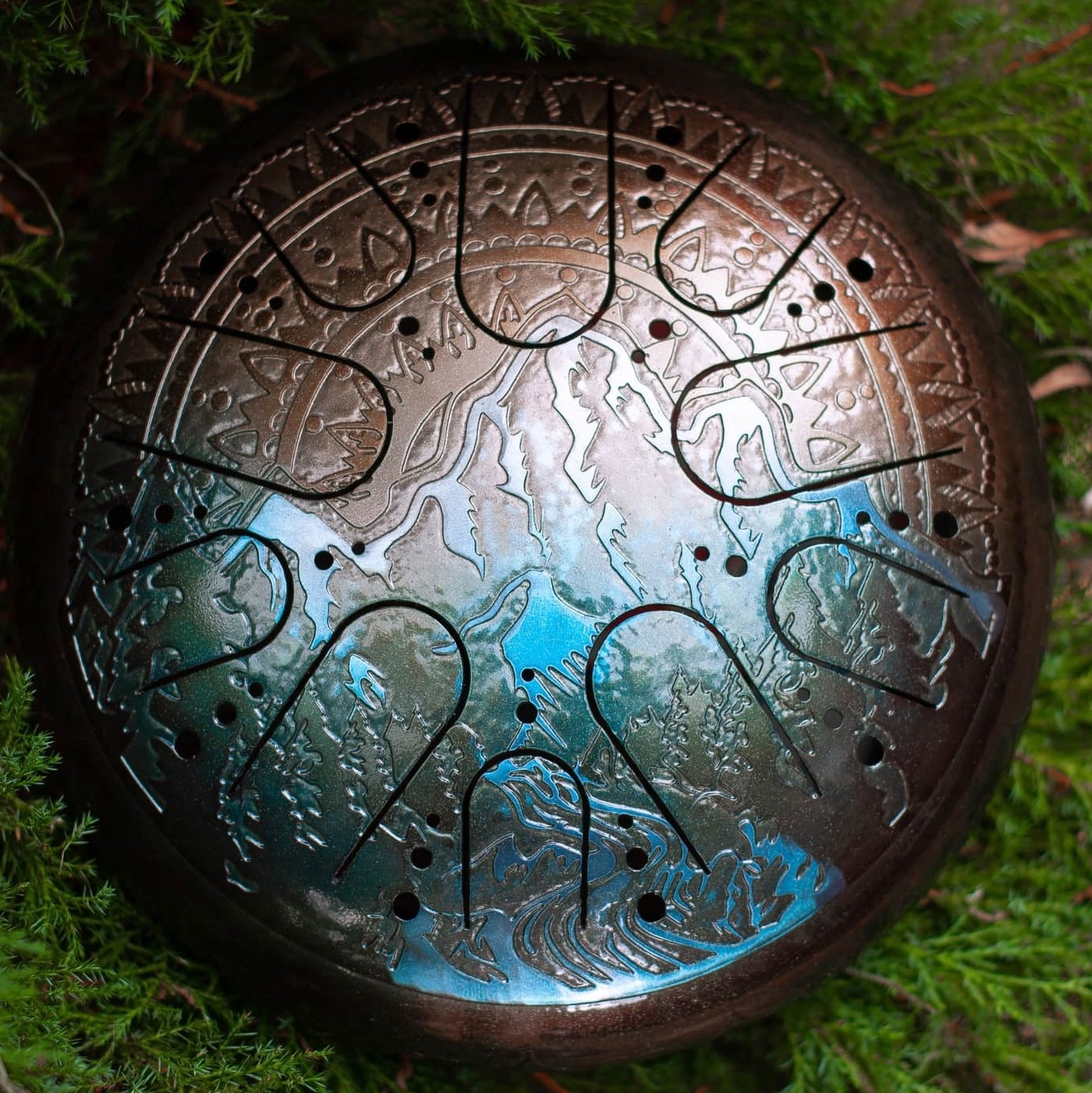 mountain river tank drum