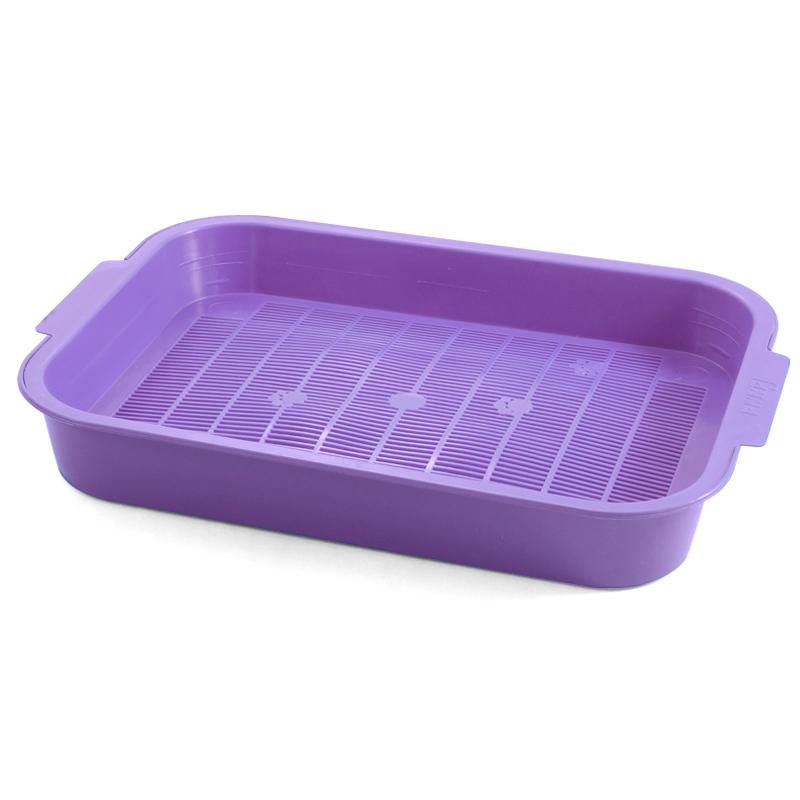 Туалет для кошек с сеткой "Колор", 380*280*55мм (разные цвета)