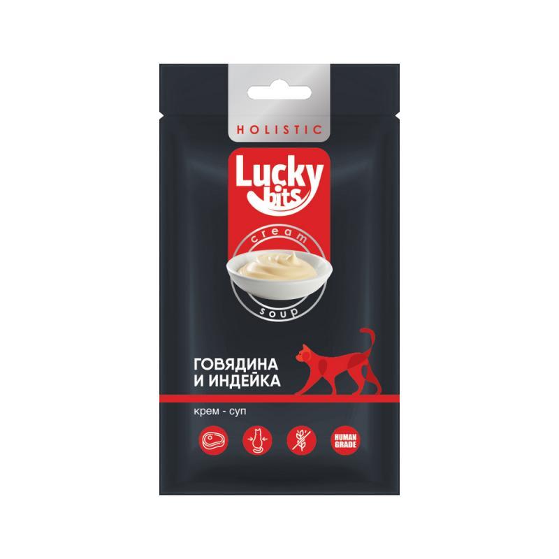 Лакомство для кошек Lucky bits крем-суп, 5х20 г (вкусы в ассортименте)