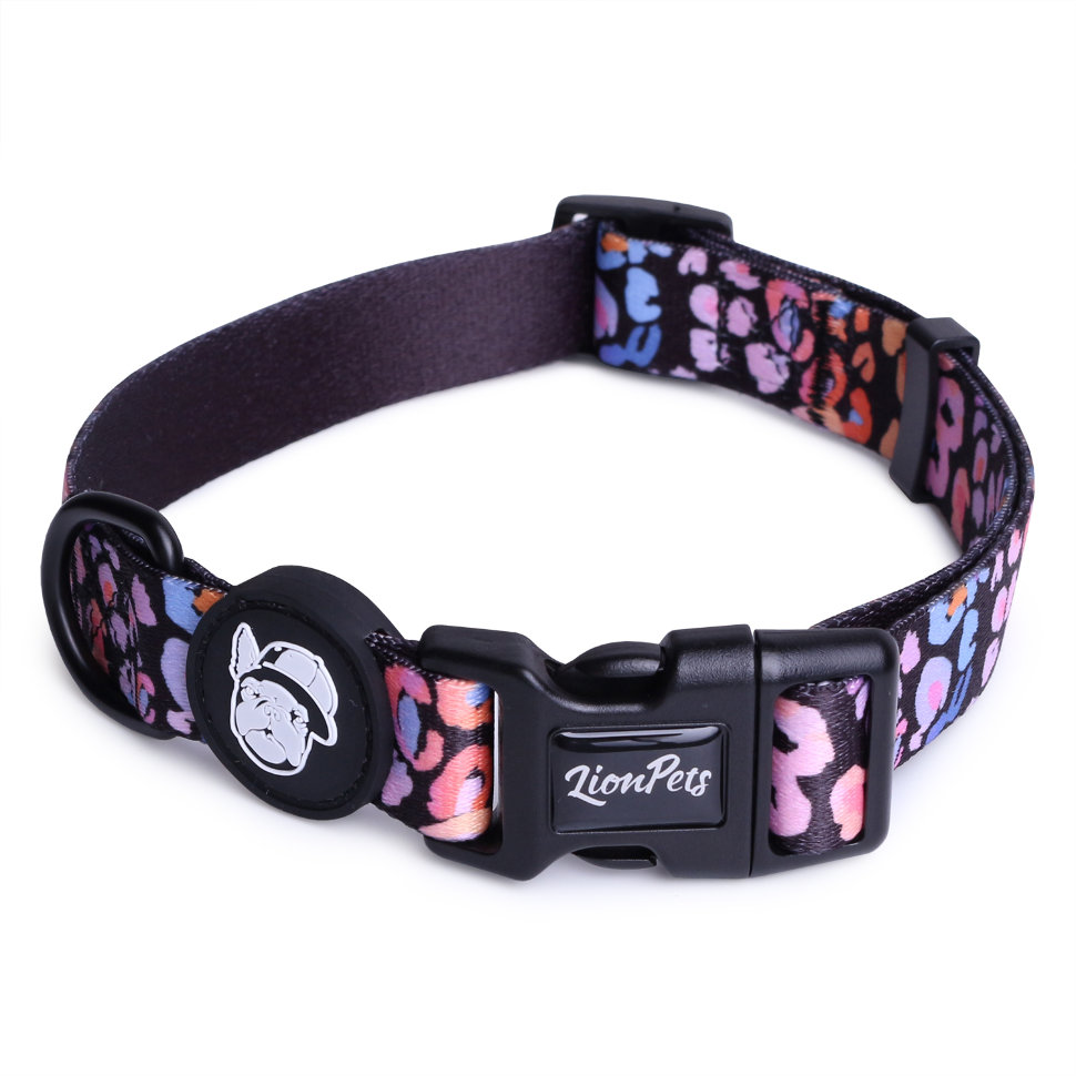 LionPets Ошейник для собак с рисунком (Цветной леопард)