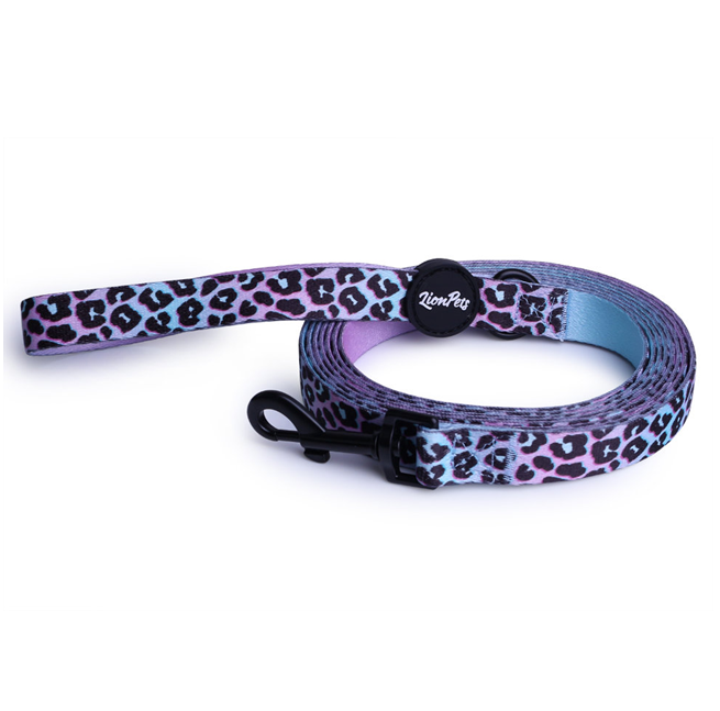 LionPets Поводок для собак с рисунком (Фиолетовый леопард)