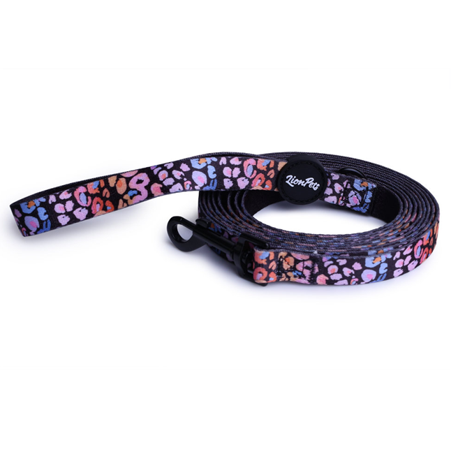 LionPets Поводок для собак с рисунком (Цветной леопард)