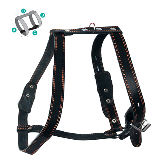 Gamma Шлейка кожаная черная