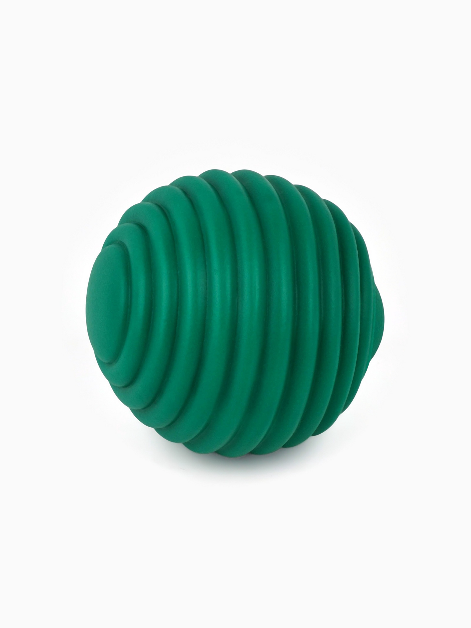 Игрушка для собак пищащая "Мячик", горизонтальные полоски, 5,5 см, темно­зеленый