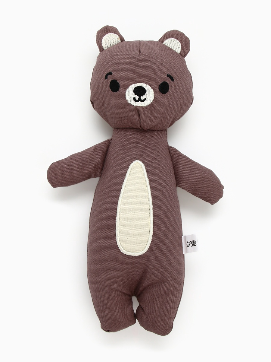 Игрушка для собак с пищалкой "Мишка" из текстиля, 12*25 см