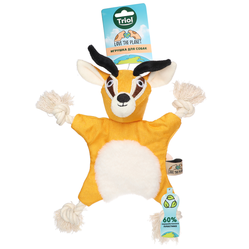 Triol Игрушка для собак мягкая "Антилопа джейран", 280мм, серия LOVE THE PLANET