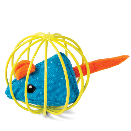 Triol Игрушка для кошек "Мышка в шаре", d63мм