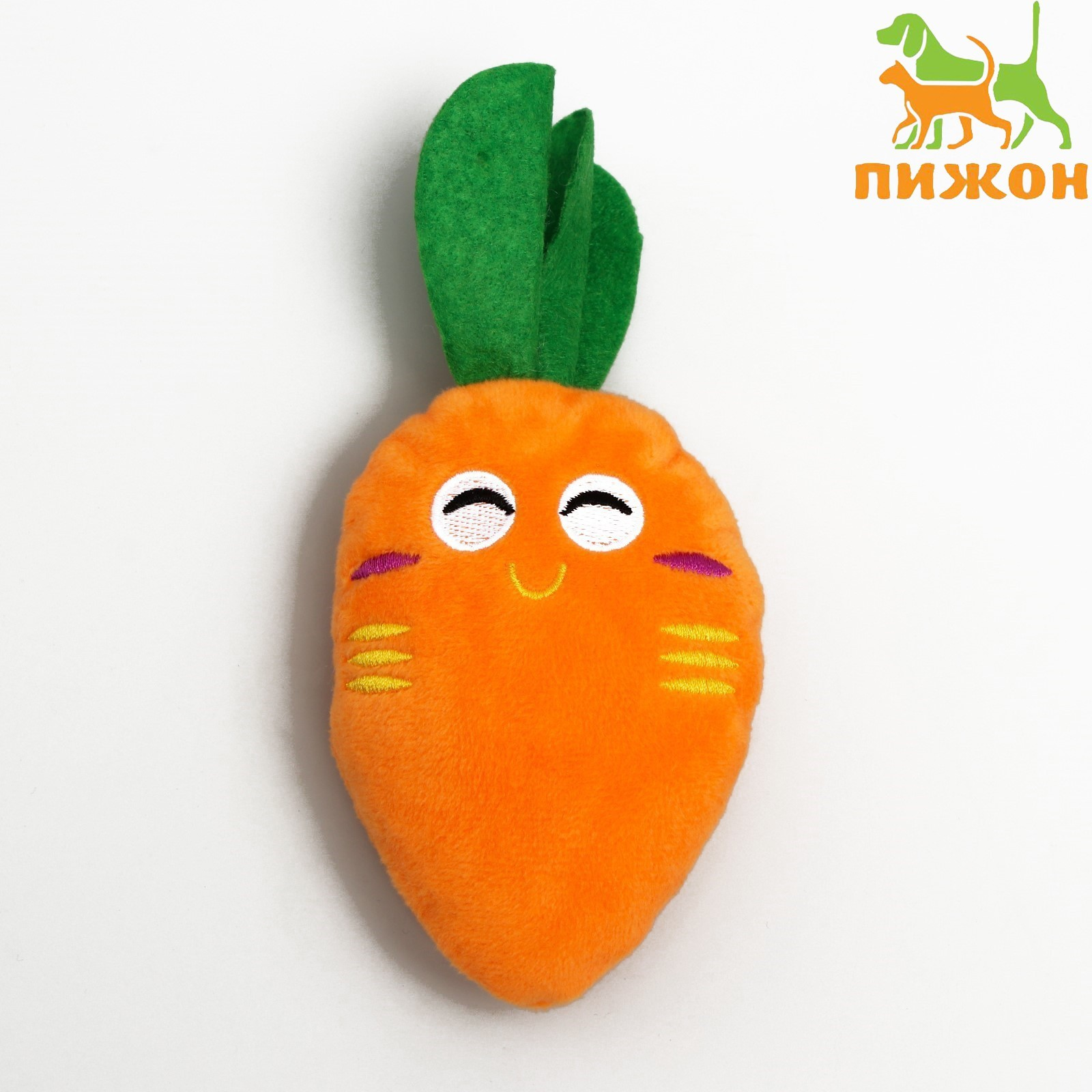 Игрушка для собак пищащая "Морковка"