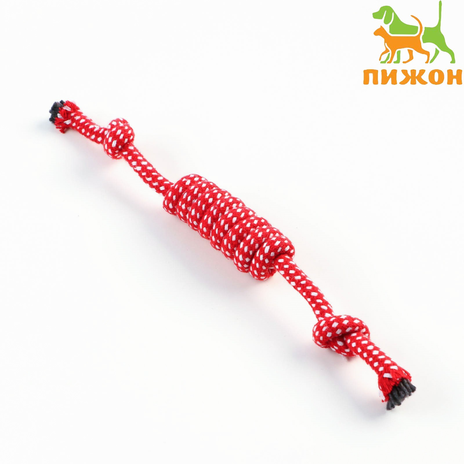 Игрушка канатная Конфета, красная