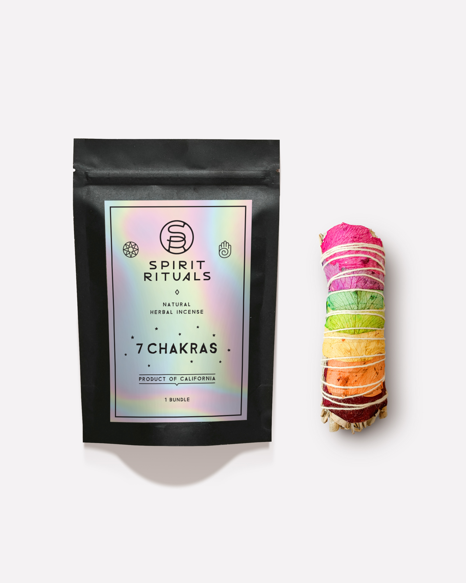 Калифорнийский белый шалфей с лепестками роз "7 ЧАКР"