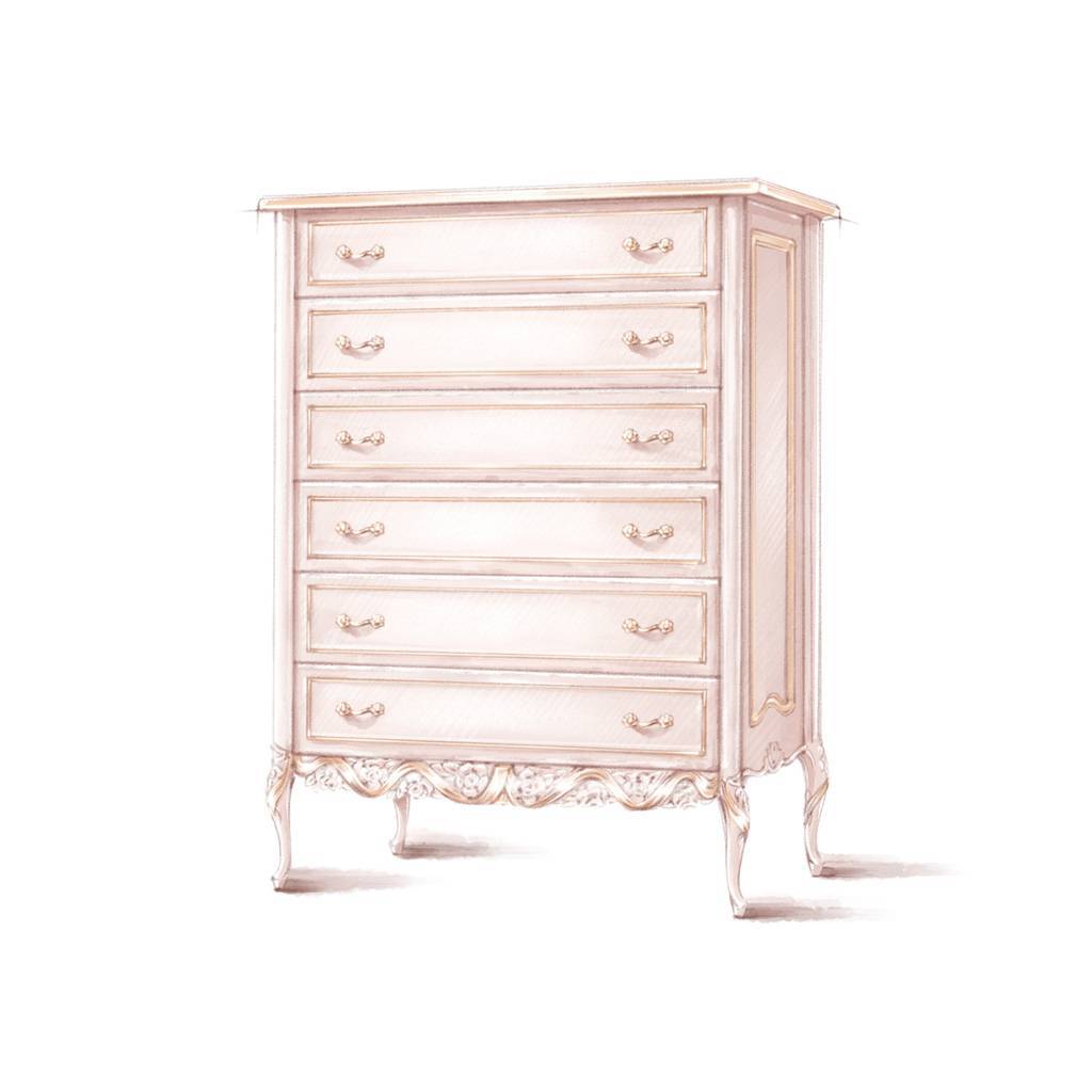 Комод "Saviano" 6 ящиков SV-12