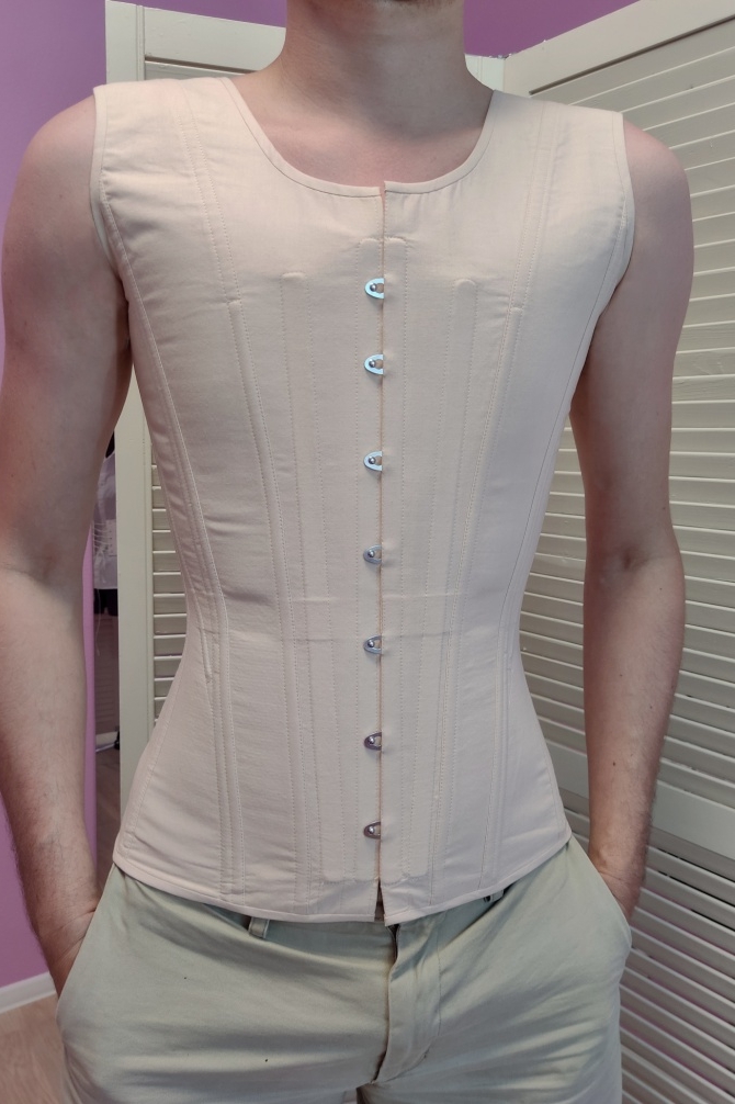 Мужской корсет жилет из хлопка