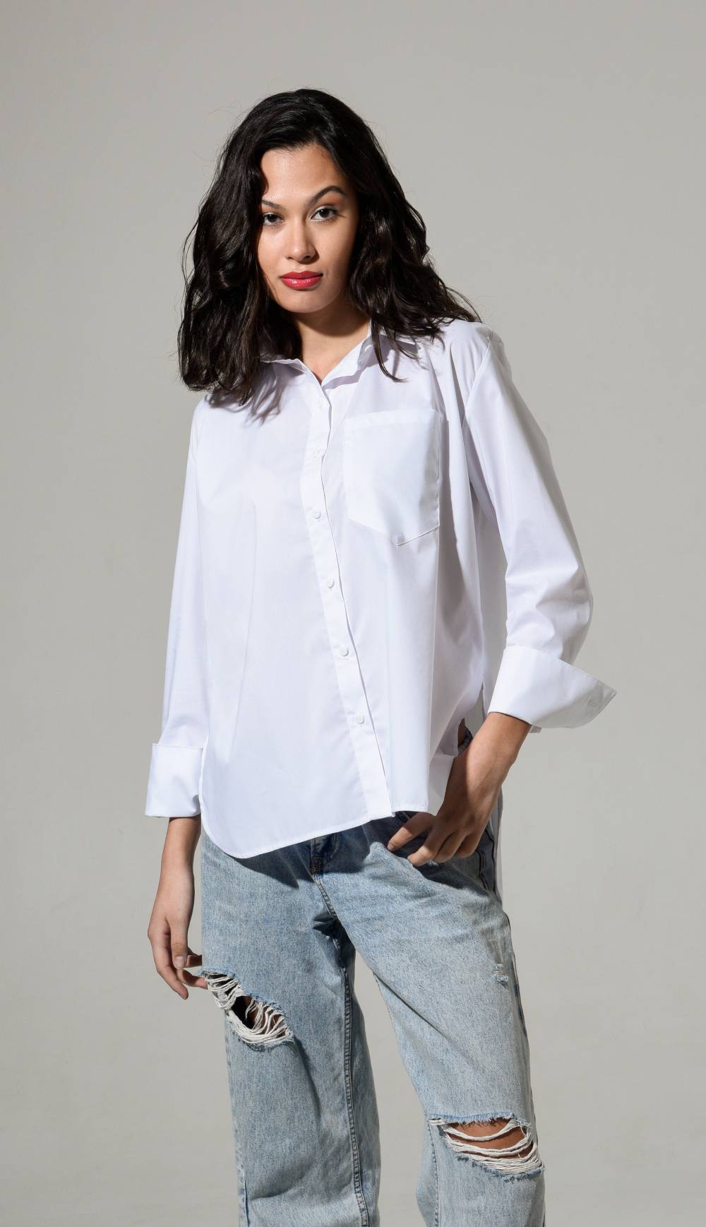 Рубашка белая OVERSIZE