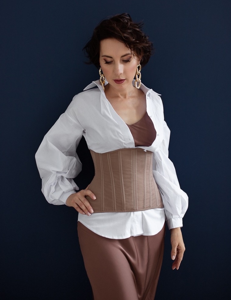 Хлопковый корсет Cotty кофе