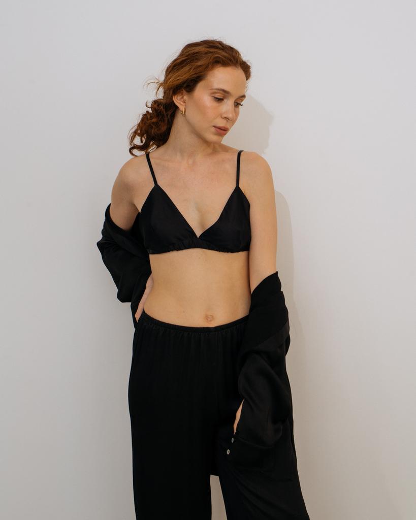 Бра из вискозы, черный