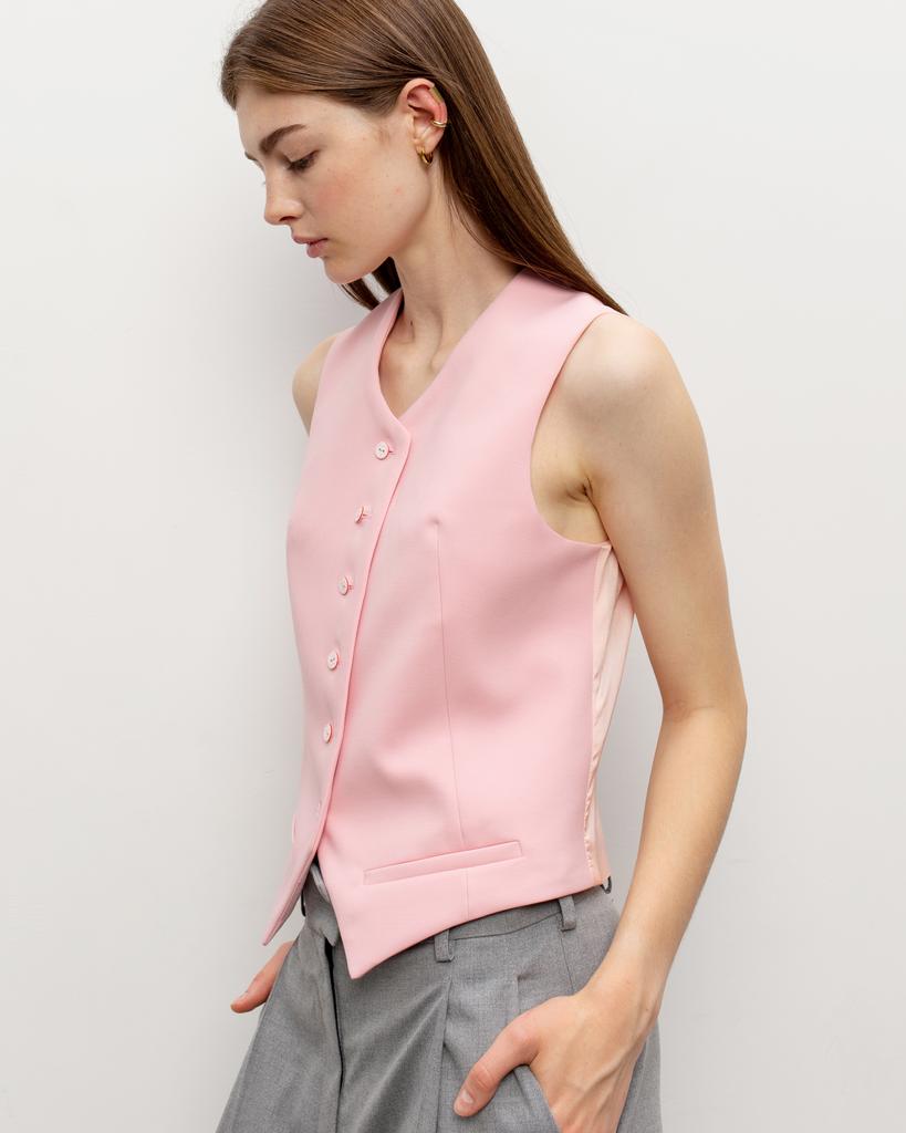Жилет, розовый