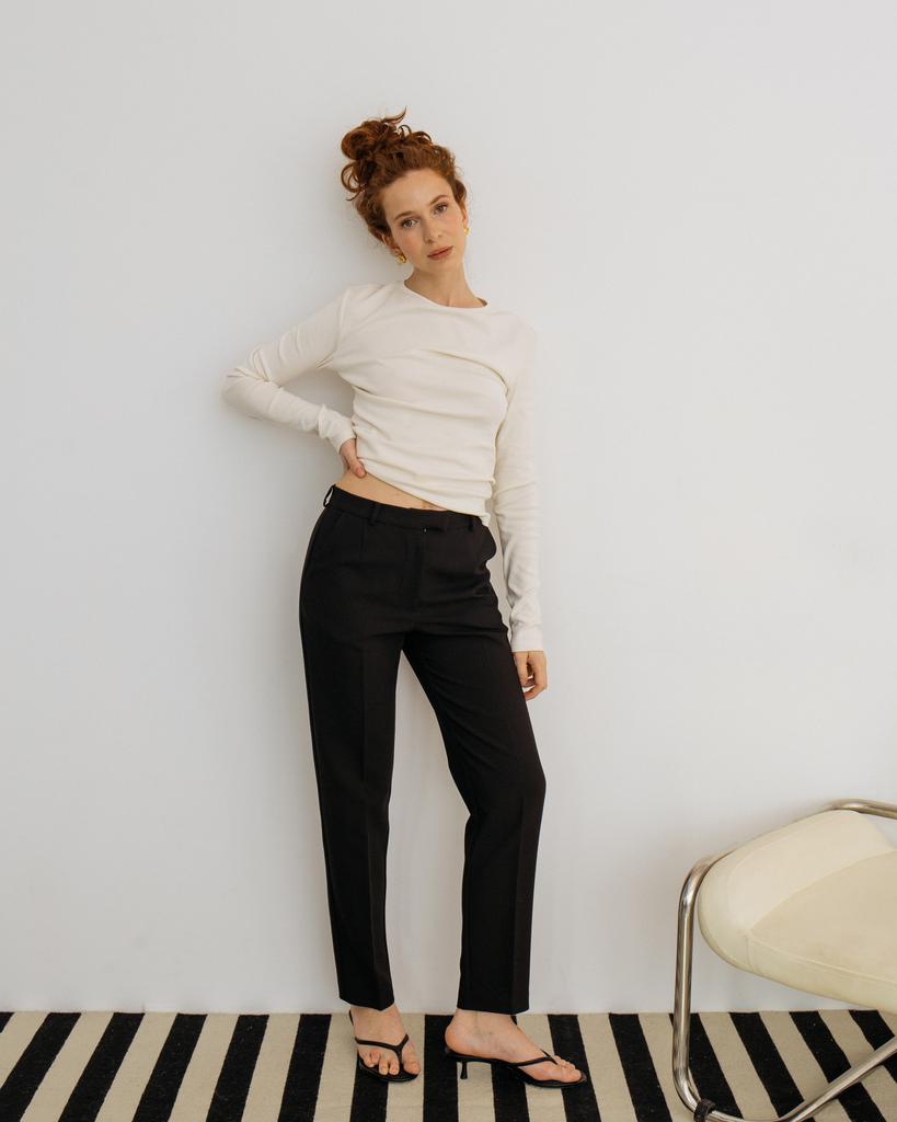 Брюки прямые, черный