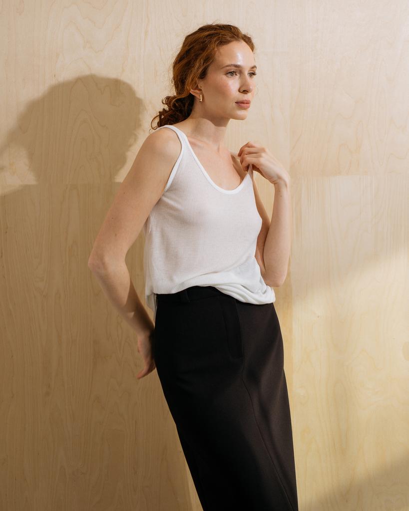 Шелковый топ, белый