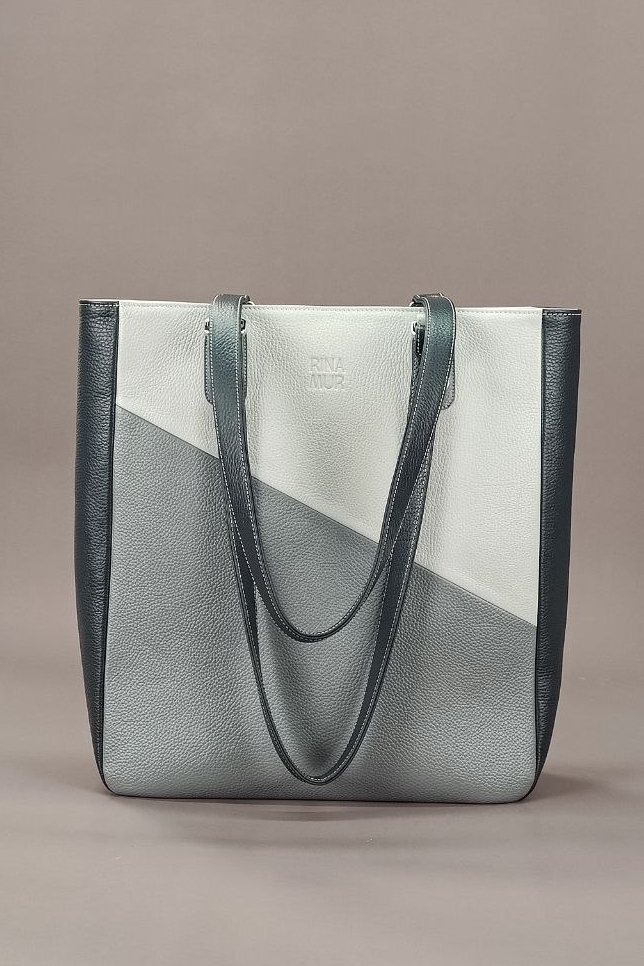 Сумка-шоппер "Relax" серый+синий