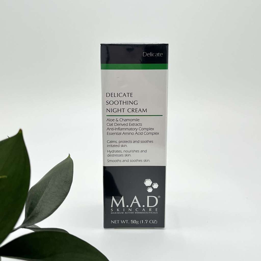 M.A.D Delicate soothing night cream - успокаивающий ночной крем за чувствительной кожей, 50 гр