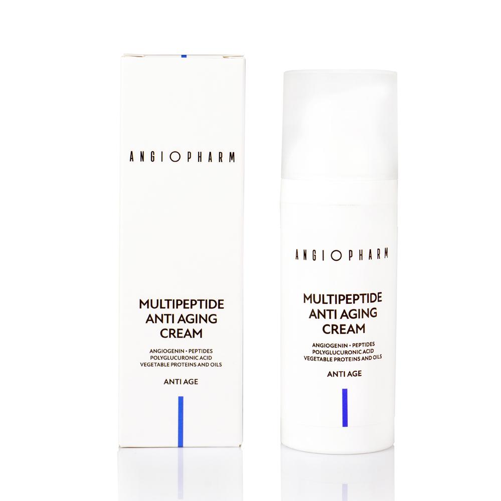 ANGIOPHARM MULTIPEPTIDE ANTI-AGING CREAM Ангиофарм мультипептидный омолаживающий крем для лица