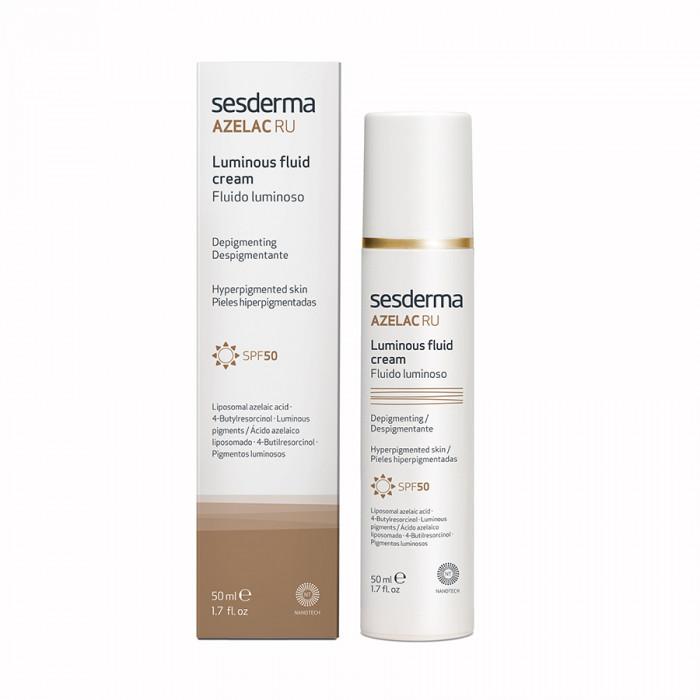 SESDERMA AZELAC RU LUMINOUS FLUID CREAM SPF 50  Эмульсия для сияния кожи с спф, 50 мл