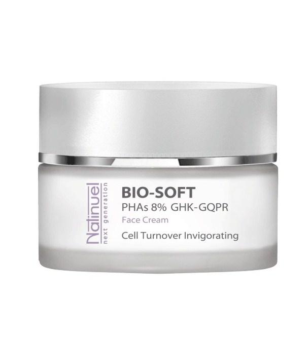 Natinuel BIO-SOFT PHAs 8% GHK-GQPR Регенерирующий и омолаживающий крем для чувствительной кожи  (SPF Medium)