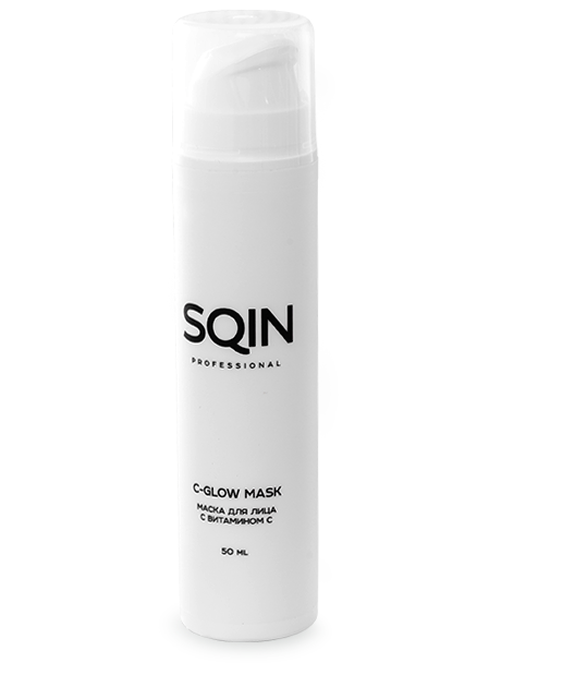 SQIN C-GLOW MASK Маска для лица с витамином C, пробиотиками и экстрактом куркумы, 50 мл
