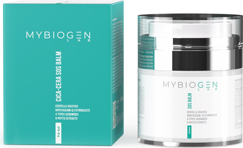 MYBIOGEN Cica-Cera SOS Balm Восстанавливающий крем-бальзам с центеллой и церамидами для лица