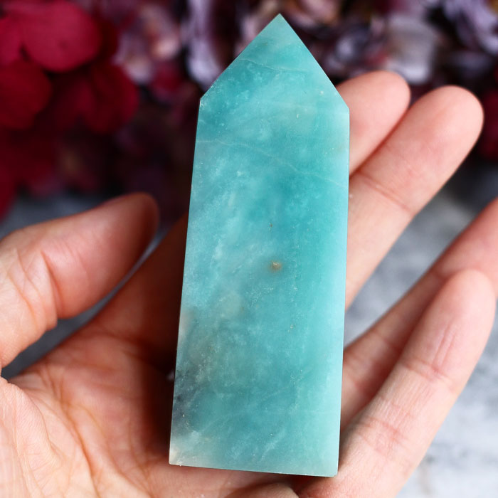 Амазонитовый кварц в форме кристалла-генератора