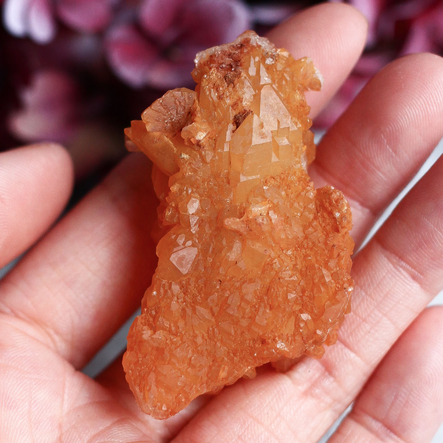 Сросток кристаллов кварца с гематитом