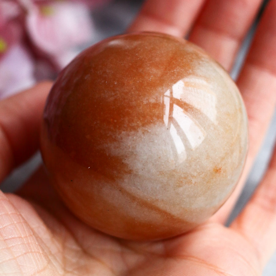 Персиковый авантюрин в форме шара