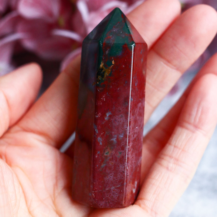 Гелиотроп / Индийский агат в форме кристалла-генератора