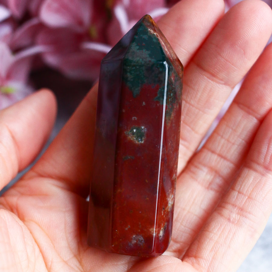 Гелиотроп / Индийский агат в форме кристалла-генератора