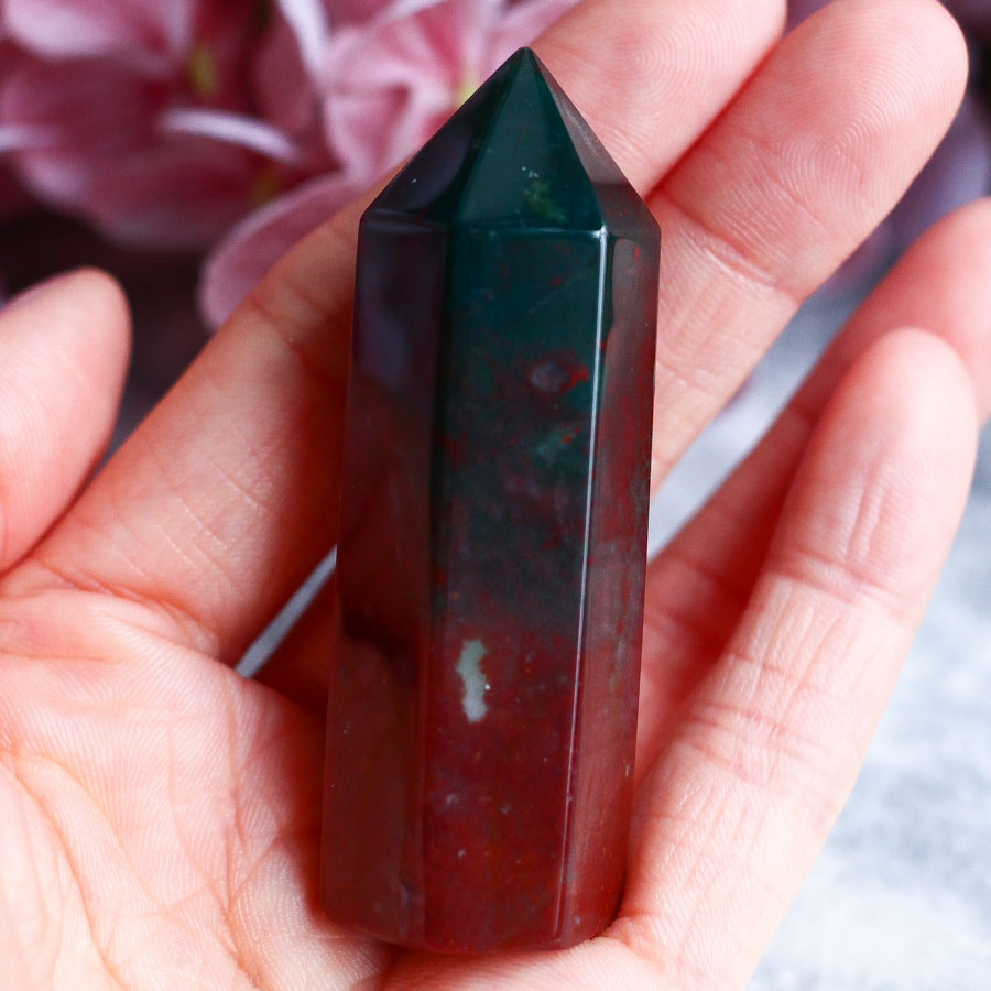 Гелиотроп / Индийский агат в форме кристалла-генератора