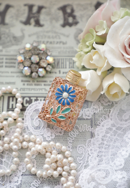 Флакон для духов №5. Винтаж, Чехословакия.