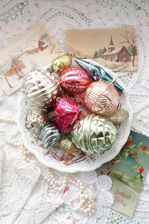 Набор елочных игрушек № 158, 11шт. СССР. Винтаж.