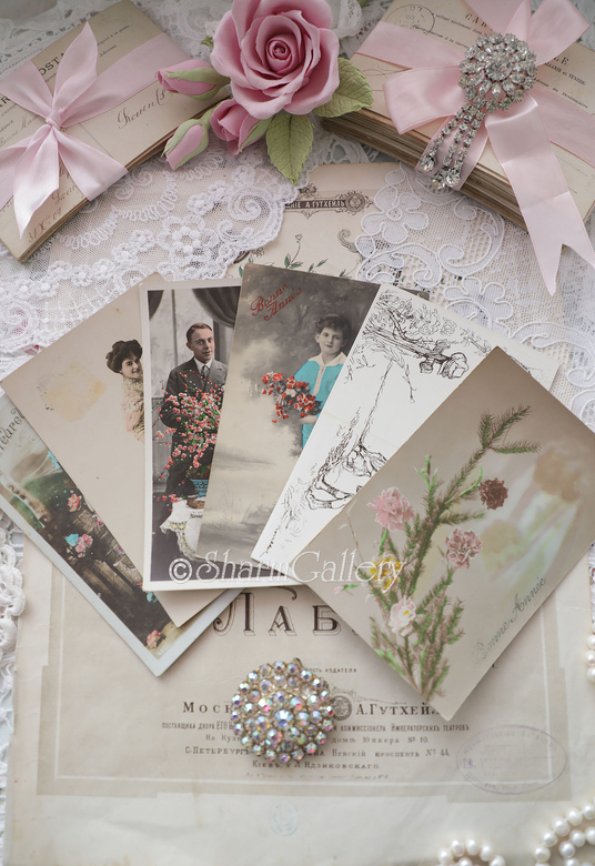 Набор антикварных открыток, Франция, 6шт., №2.