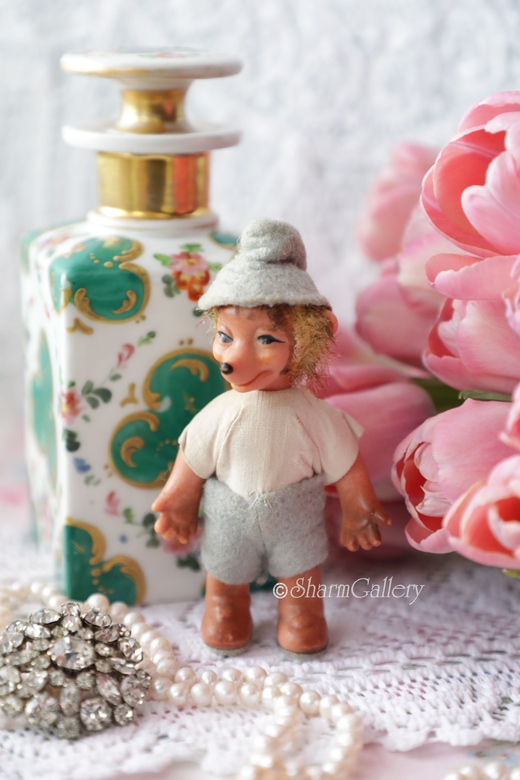 Мекки немецкий еж, ёжик "Мальчик". №9.Игрушка ГДР, винтаж.