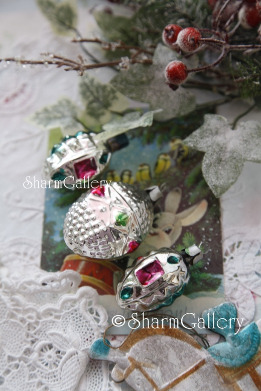 Набор елочных игрушек "Фонарики", СССР. 3шт.